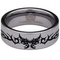 thumbnail image 2 of Tribal Butterfly Tungsten Carbide Ring, 2 of 9