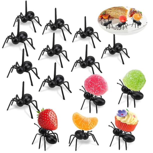 36 palillos de hormigas para postres, frutas, pasteles, aperitivos, con caja de almacenamiento, reutilizables, para hormigas.