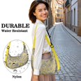 thumbnail image 4 of Nylon Crescent Bag for Women Men Trendy, Floral Medium Crossbody Dumpling Bags with Adjustable Strap Lightweight Travel Shoulder Tote Half Moon Hobo Bag, 4 of 5