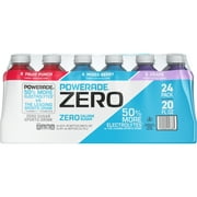 POWERADE ZERO Variety Pack Sports Drink, 20 fl oz (Pack of 24)