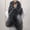 Dark Gray, variant on Women Winter Plush Scarf Crossover Furry Wrap with Side Slip Chic Layering Accessory Scarf