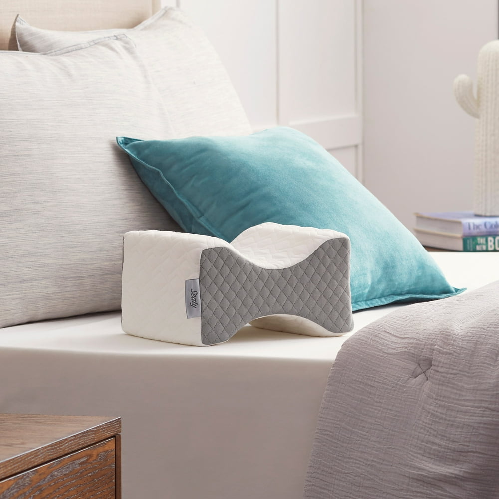 Sealy Memory Foam Contoured Knee Pillow with Removable Cover, Specialty