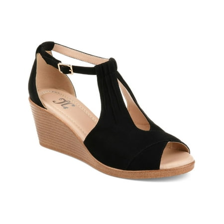 

Womens Kealy Comfort-Sole Ankle-Strap Center-Cut Black Size 9.5