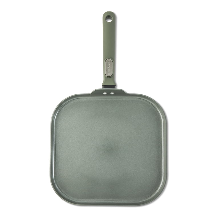 Thyme & Table 11-Inch Ceramic Nonstick Griddle Pan, Moss Green photo 6