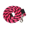 thumbnail image 2 of Horse Lead Rope Halter Accesorio de halter rápido Rein Sermano de servicio con clip de Bolt Snap Conjunto a la línea de lámparas de cabestro o arnés Rosa y negro, 2 of 8