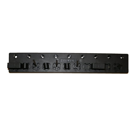Wall Mount Utensil Rack - Grillight 1400801 Wall Mounted Grill Utensil & Kitchen Tool Hanger Rack, Black