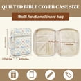 thumbnail image 5 of FOR U DESIGNS Rabbit Flower Pttern Bible Cover Large Capacity Bible Holder Case with Handle Quilted Book Cover Bible Carrier Tote Bag for Bible Study/Daily Use, 5 of 7