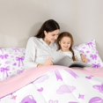 thumbnail image 5 of Manfei Purple Girly Bowtie 7-Piece King Bedding,Ribbon Bow King Bed in a Bag,Pink Reversible, 5 of 7