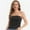 Black, variant on Women's Solid Casual Summer Ruched Side Double Layered Tube Top