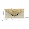 thumbnail image 2 of Bolso de mano tipo sobre bolso de novia con cadena elegante precioso sencillo para mujer, 2 of 6