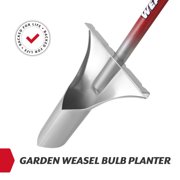 Garden Weasel Bulb Planter Tool with Footplate and 6-Inch Steel Tip