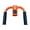 Orange, variant on Lipstore T Bar Row Attachment Hand Grip for Strength Training Weight Bar Triceps Lats Black