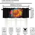thumbnail image 2 of Sports Basketball Window Valance Curtain Boys Girls Cool Ball Pattern with Flame and Water Valance Tier Curtain Rod Pocket Curtain Valance for Kitchen/Bedroom/Living Room, 1 Panel, 54 x 18 Inch, 2 of 6