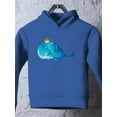 thumbnail image 3 of Whale With A Crown Hoodie Toddler -Image by Shutterstock,  5 Toddler, 3 of 4