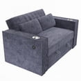 thumbnail image 3 of Modern Corduroy 2-Seat Sofa 59" w Cup Holders & USB, 3 of 8