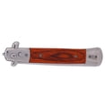 thumbnail image 4 of ATTOE Switchblade Spring Folding Knife Push Button Pocket Comb Oil Hair Styling Rosewood-0813, 4 of 5