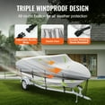thumbnail image 4 of KFFKFF Boat Cover 600D Waterproof 23-24 ft Boat Cover V-Hull Tri-Hull Runabout, 4 of 9