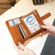 thumbnail image 3 of Cartera corta de cuero suave a juego con RFID, con cepillo antirrobo, moderna y multifuncional, para pasaporte de viaje, 3 of 5