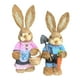 thumbnail image 2 of Figuras de paja de conejo de Pascua Zulema Estatuilla de conejito 35 cm de alto, 2 of 8