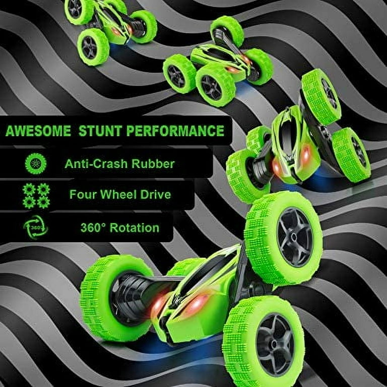 Remote Control Car ORRENTE RC Cars Stunt Car Toy 4WD 2.4Ghz Double Sided 360 Rotating RC Car with Headlights Kids Xmas Toy Cars for Boys Girls