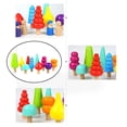 thumbnail image 4 of Rainbow Stacking Montessori Juguetes de Percepción del color para juguetes de educación sensorial Hogar Interior o exterior Baoblaze Juguetes del árbol del arco iris, 4 of 8