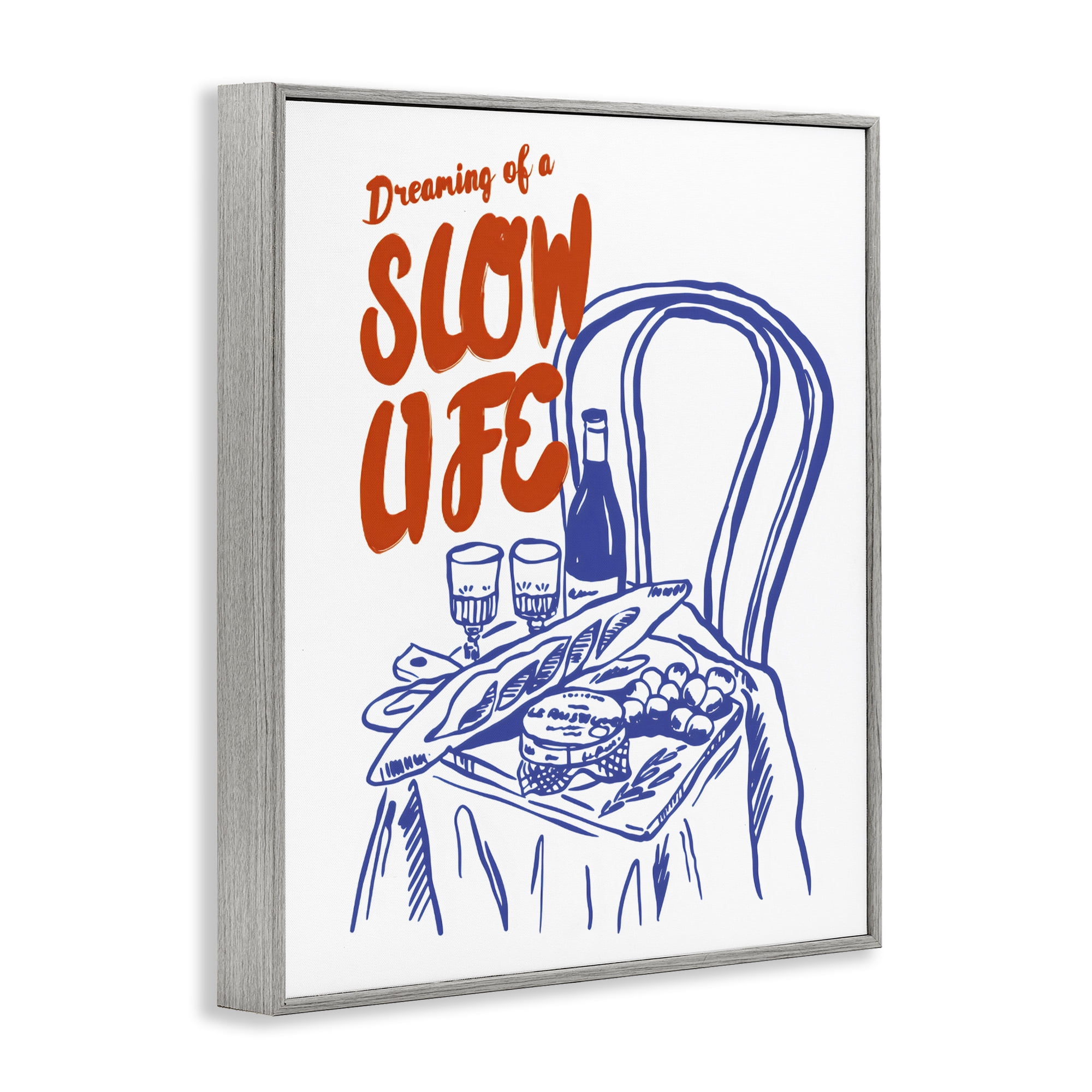 Stupell Industries Dreaming Of A Slow Life Gray Framed Giclee Art, design by The Prints Vibe