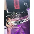 thumbnail image 4 of Punk Leather Belts for Women O-Rings Chains Goth Rock Garters Strap for Woman Waist Chain Belt, 4 of 13