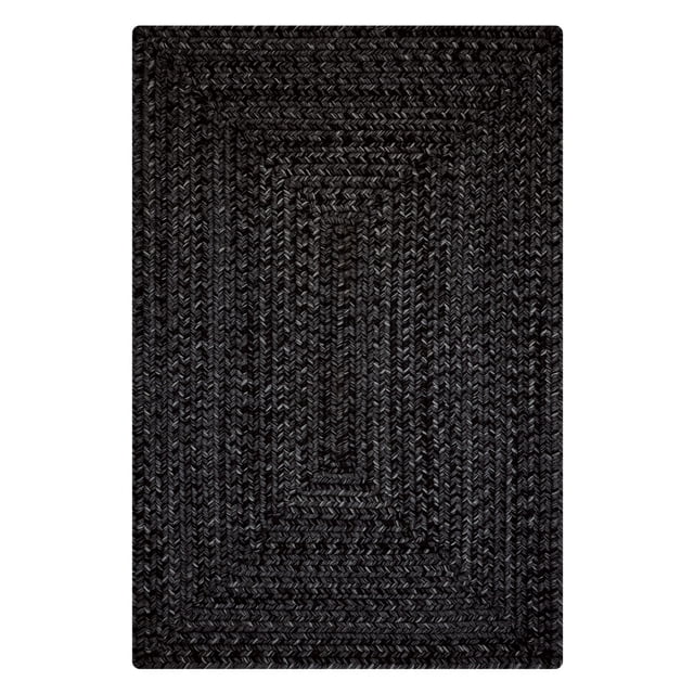 Homespice Decor 27" x 45" Rect. Black Ultra Durable Braided Rug