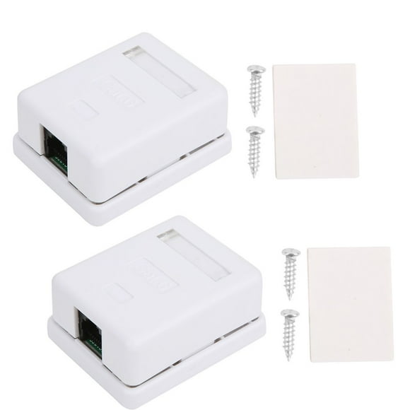 SUTENGDA RJ45 Surface Mount Box Cat6 Single Port Desktop Network Junction Box for Home & Office Ethernet Connections Easy Install Cable Management System