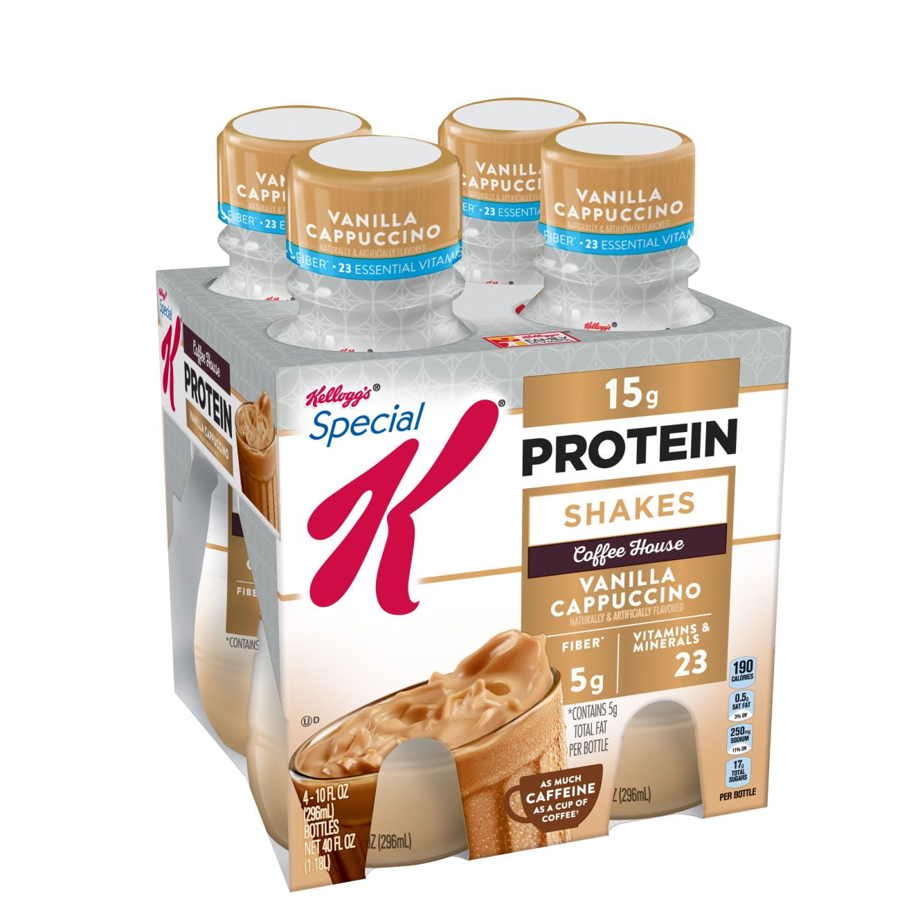 Kellogg's Special K, Protein Shakes, Vanilla Cappuccino, 40 Fo, 4 Ct