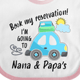 thumbnail image 4 of Inktastic Book My Reservation I'm Going to Nana and Papa's Boys or Girls Baby Bib, 4 of 4