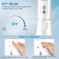 thumbnail image 3 of Oulepu Cordless Water Flosser for Teeth, Rechargeable Dental Oral Irrigator with 5 Modes, 5 Jet Tips, 400ML Portable Water Teeth Cleaner for Home &Travel, White, 3 of 8