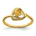 thumbnail image 1 of Diamond2Deal 14k Yellow Gold Citrine Triangle Ring for Women Size- 7, 1 of 2