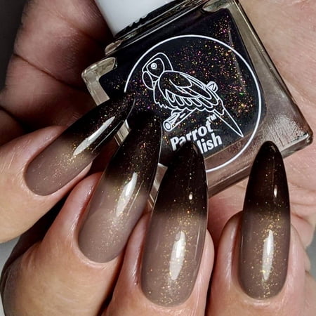 Darkest Before the Light Thermal Nail Polish - Black/Grey