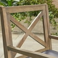 thumbnail image 6 of GDF Studio Lemyra Outdoor Acacia Wood 5 Piece Dining Set with Cushions, Gray and Dark Gray, 6 of 11