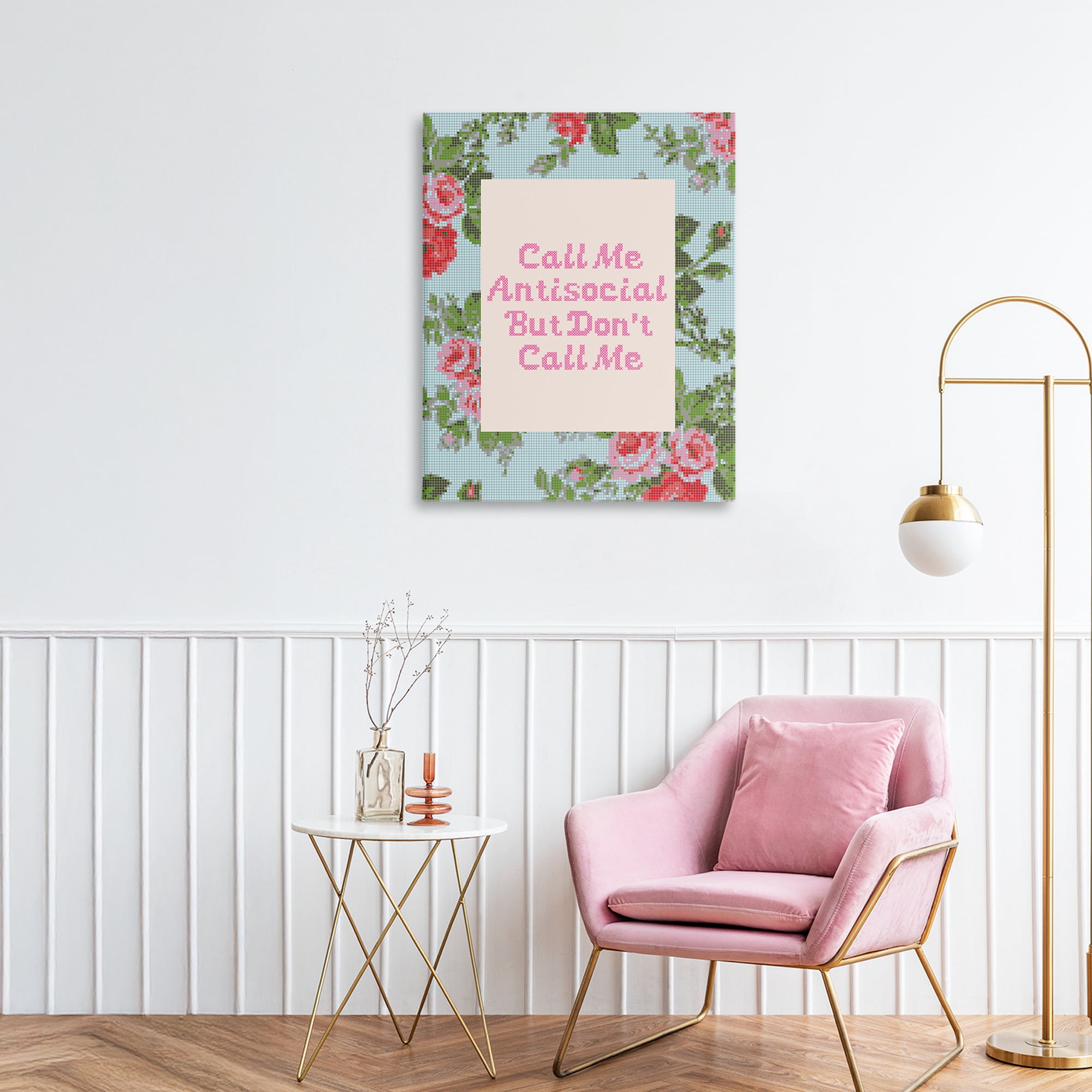 Stupell Industries Don't Call Me Vintage Florals Canvas Wall Art, design by Lil' Rue