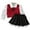 Y119-Red, variant on PRfgtbd Girls Clothes 3 Piece Outfits Spring Autumn School Style Long Sleeve Shirts Sweater Vest And Skirt Set Fashion Casual Clothing Classic Outfits Set