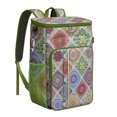 thumbnail image 1 of Vintage Retro Style Cooler Backpack 26 Cans – Waterproof Leakproof Lunch Backpack with Colorful Patterns for Fishing, Beach, and Office Use, 1 of 6