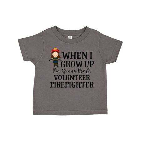 

Inktastic Volunteer Firefighter Future Girls Gift Toddler Toddler Girl T-Shirt