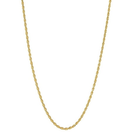 Pori Jewelers 18kt Gold-Plated Sterling Silver 2.5mm Rope Chain Men's Necklace, 28