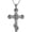 Silver, variant on Large Russian Eastern Orthodox Cross Necklace for Men Retro Religious Cross Pendant Christian Jewelry Gift