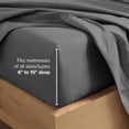 thumbnail image 6 of Bare Home Premium 1800 Collection 3-Piece Bed Sheet Set, Twin, Gray, 6 of 10