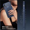 thumbnail image 6 of for iPhone Xs Case , iPhone X Case with Ring [Compatible with Magsafe], Full Body Protective Cover Slim Shockproof Kickstand Phone Case for Apple iPhone X/XS 5.8", Blue, 6 of 16