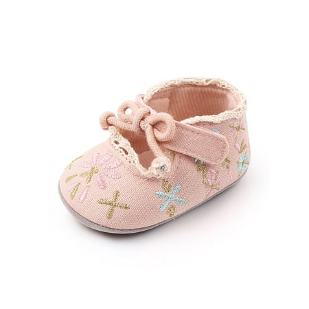

Colisha Baby Girls Mary Jane Soft Sole Crib Shoes First Walkers Flats Party Comfort Princess Dress Shoe Prewalker Pink 18-24 months