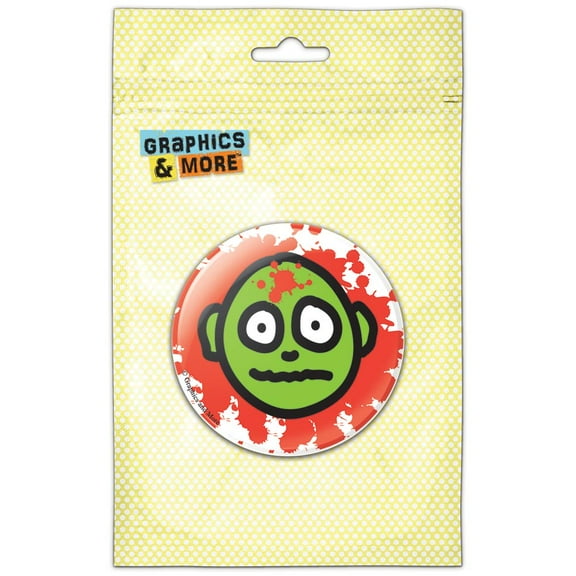 Silly Zombie Face Pinback Button Pin Badge
