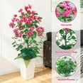 thumbnail image 2 of QinaQin 4FT Artificial Bougainvillea Tree with Lifelike Faux Flowers –UV Resistant Potted Topiary in White Tall Planter – 2-Pack, 120CM White Planter Set, 2 of 7
