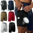 thumbnail image 1 of Mens Gym Running Shorts, Workout Athletic Bodybuilding Fitness Shorts with Pockets, 1 of 9