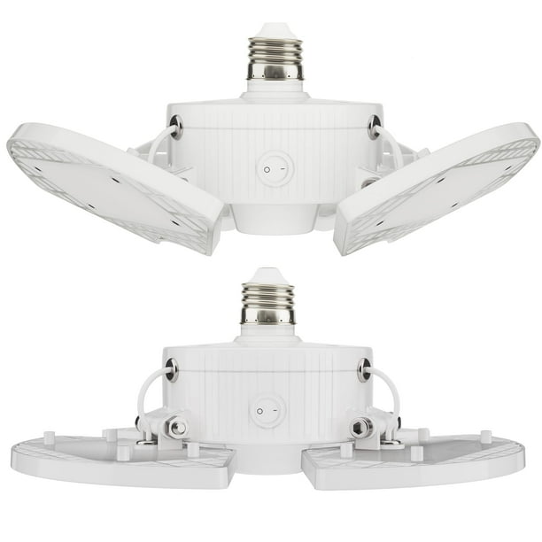 Sunco Lighting LED Garage Light, 80W Deformable Trilight, 5000K