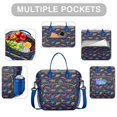 thumbnail image 2 of Colorful Cartoon Dinosaurs Plants Pattern Womens Lunch Box for Work,Insulated Large Lunch Bag for Tween and Teen,Loncheras Para Mujer,Leakproof Adult Lunch Bag for Work,Beach,Travel,Picnic,Camping, 2 of 7