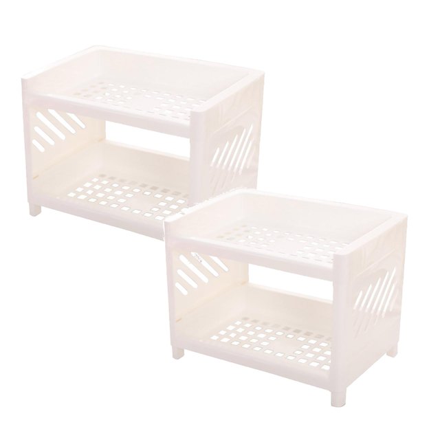 Oleegame 2PC Spoon And Lid Rest Desk Organizers And Storage Freestanding Desk Organizer Shelf Table Accessory Book Organizer For Desk Office Dorm